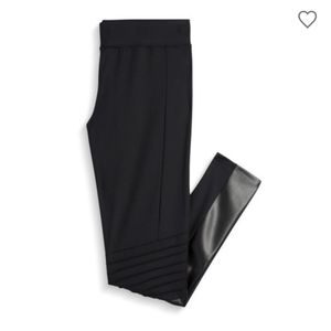 Faux leather detail MOTO legging